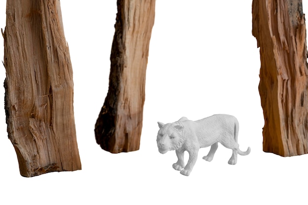 Free PSD wild animal figurine isolated