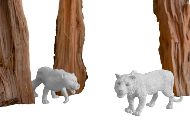 Free PSD wild animal figurine isolated