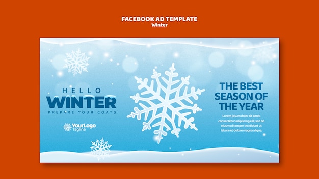 Free PSD winter season facebook template