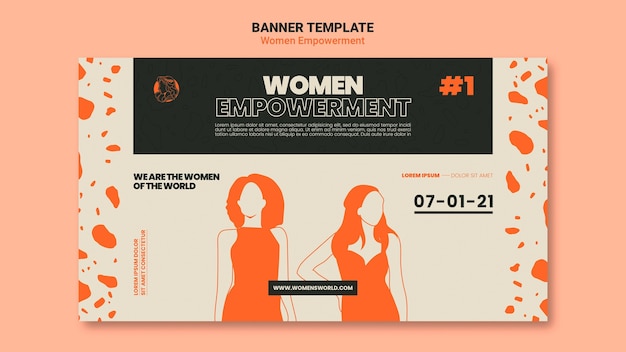 Free PSD women empowerment banner template