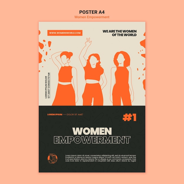 Free PSD women empowerment print template