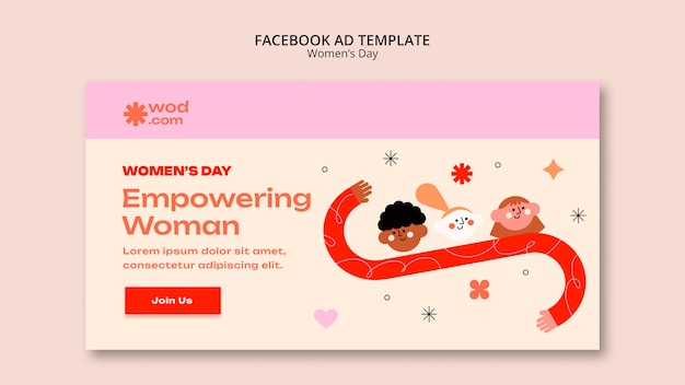 Free PSD women's day celebration facebook template