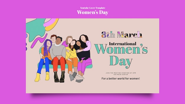 Free PSD women's day celebration youtube cover