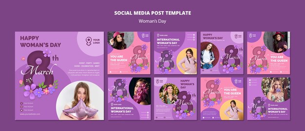 Women's day social media web templates