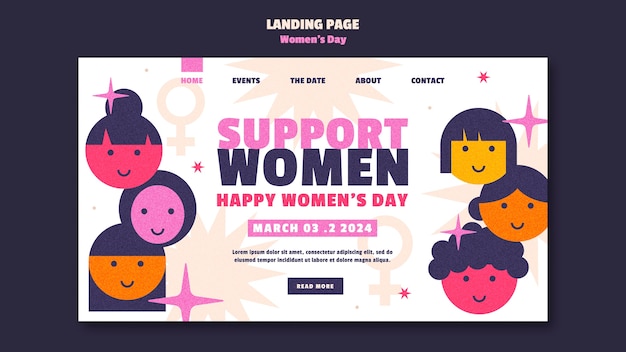 Free PSD women's day template design