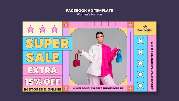 Free PSD women's fashion  facebook template