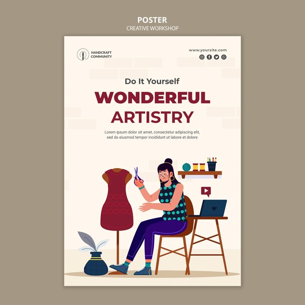 Wonderful artistry poster template