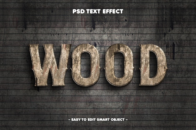 Wood text effect