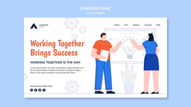 Working together landing page