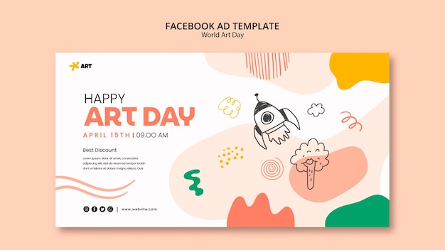 Free PSD world art day design template