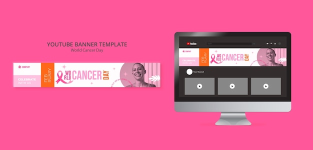 Free PSD world cancer day template design