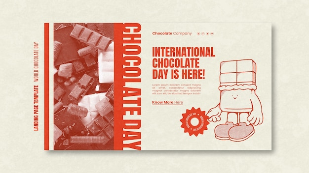 Free PSD world chocolate day celebration facebook template