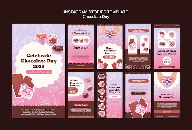 Free PSD world chocolate day template design