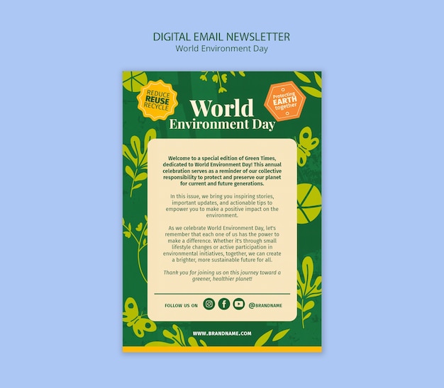 Free PSD world environment day template design