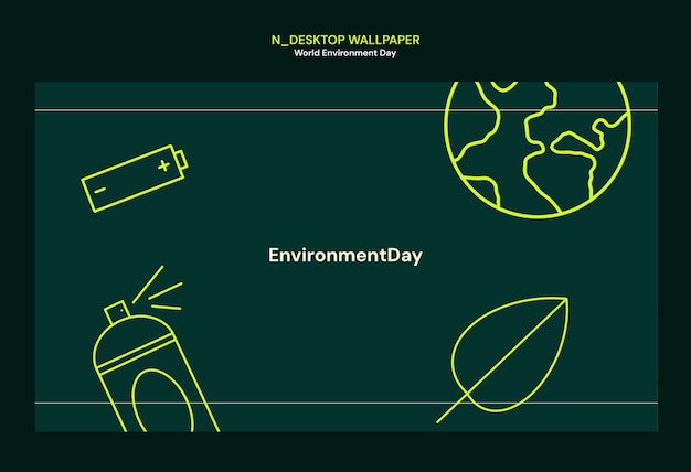 Free PSD world environment day template design