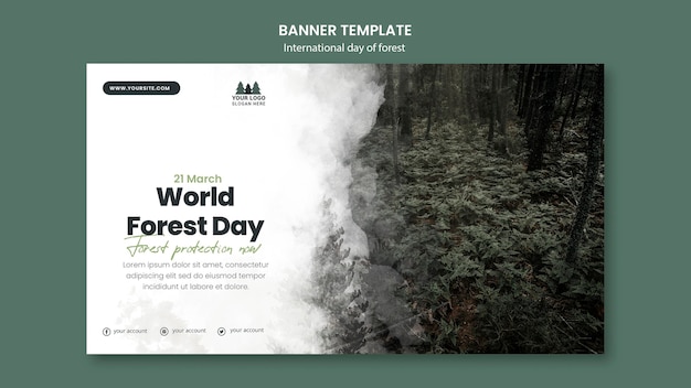 World forest day banner template