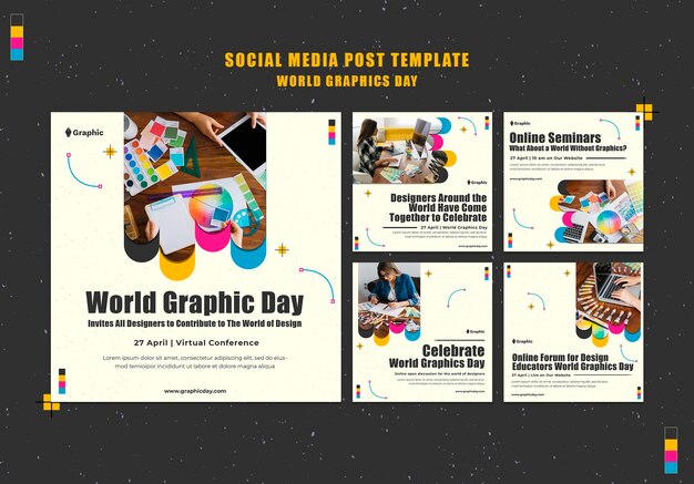 World graphics day social media posts