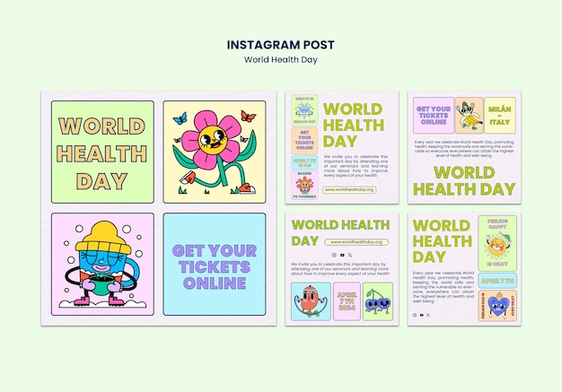 Free PSD world health day template design