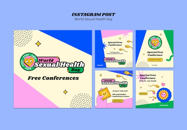 Free PSD world sexual health day instagram post template