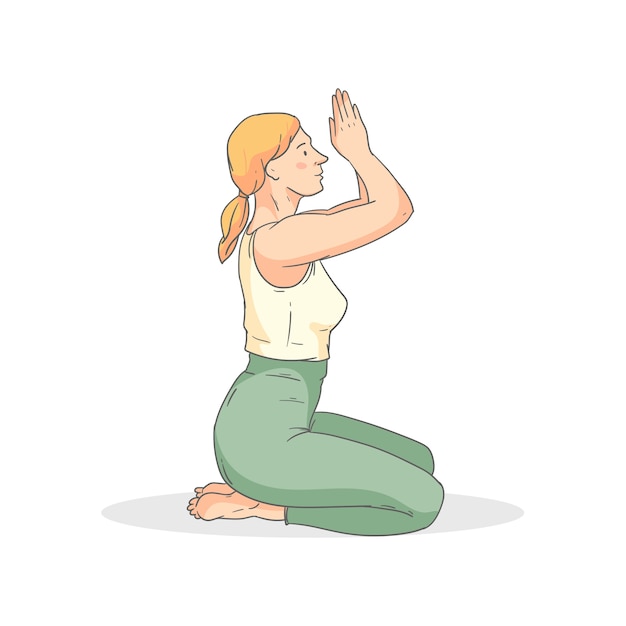 Free PSD yoga pose and meditation isolated