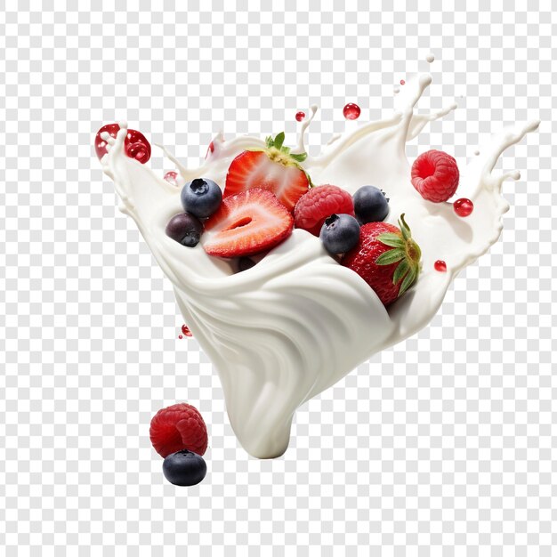 Free PSD yogurt isolated on transparent background