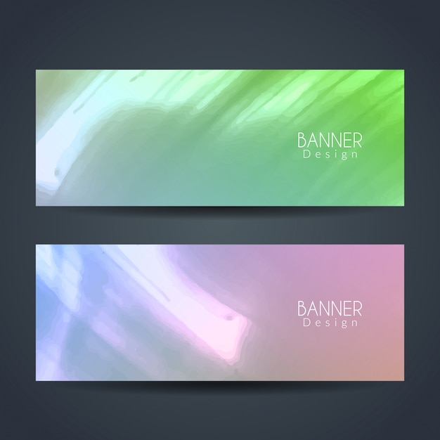 2 abstract banners