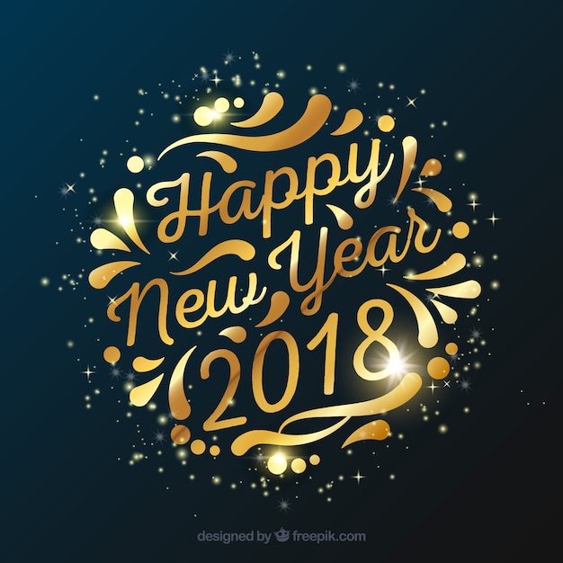 Free vector 2018 new year party background