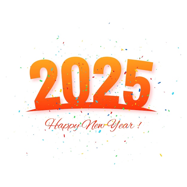 Free Vector 2025 happy new year celebration greeting card background