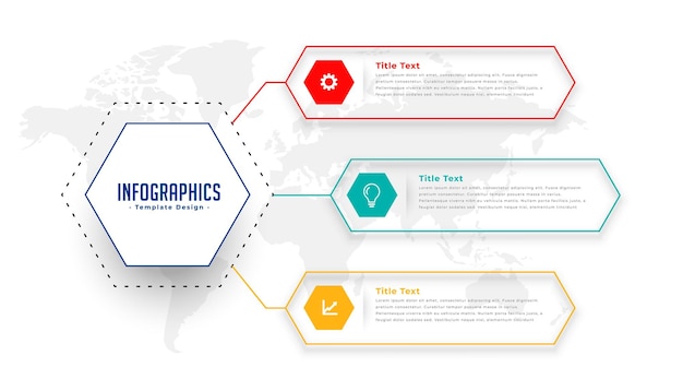 Free Vector 3 step infographic timeline flowchart template for corporate use