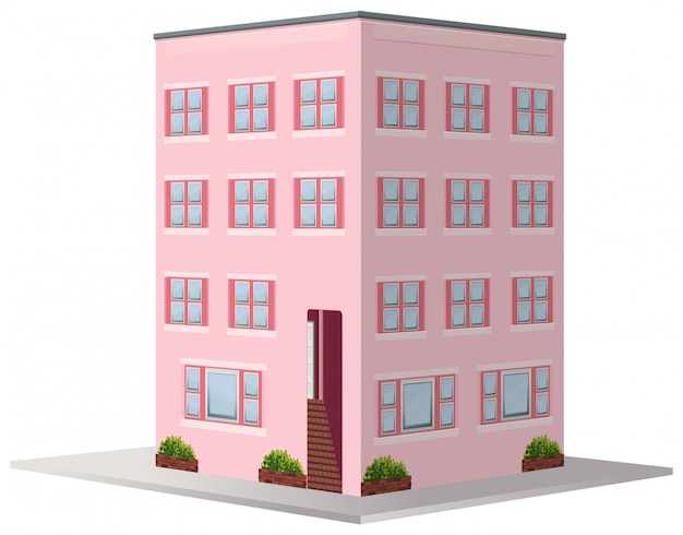 Free vector 3d  for apartment building