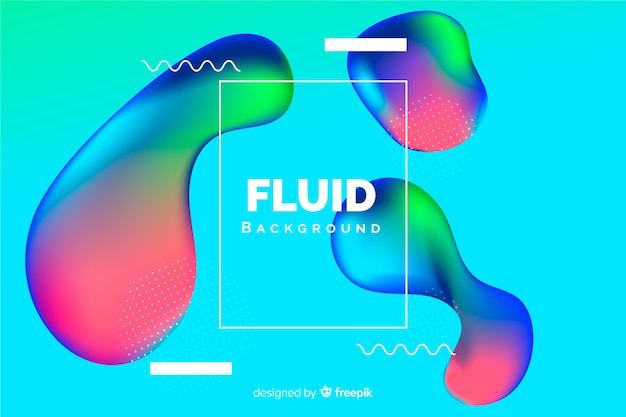 3d fluid shapes background