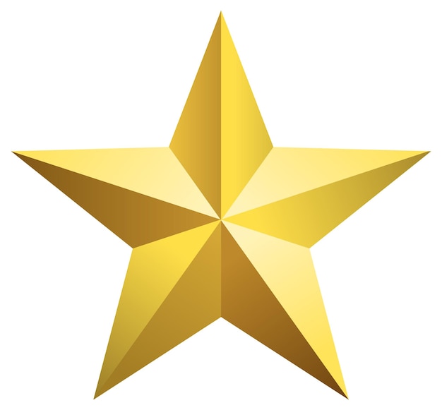 Free Vector 3d metal star isolated