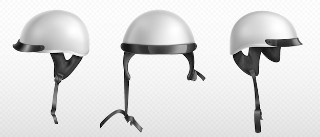 Free Vector 3d motorcycle helmet white motor bike hat icon