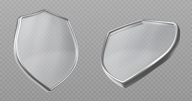 Free Vector 3d protect glass shield for safety vector icon