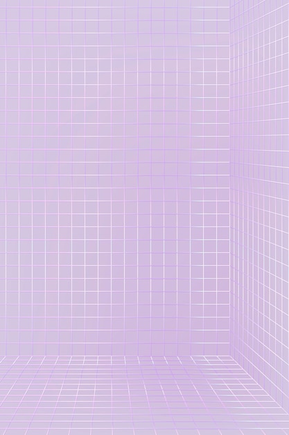 Free Vector 3d wireframe grid room background vector