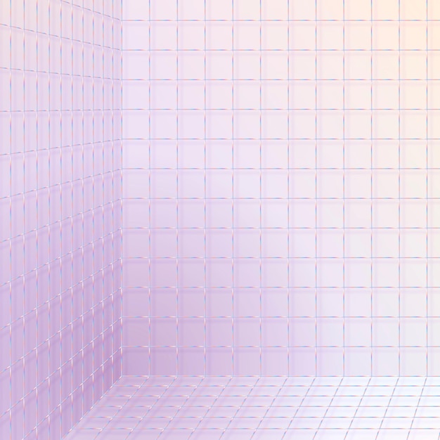 Free Vector 3d wireframe grid room background vector