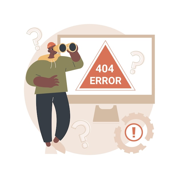 Free Vector 404 error concept illustration