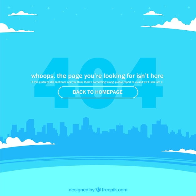 404 error concept with city