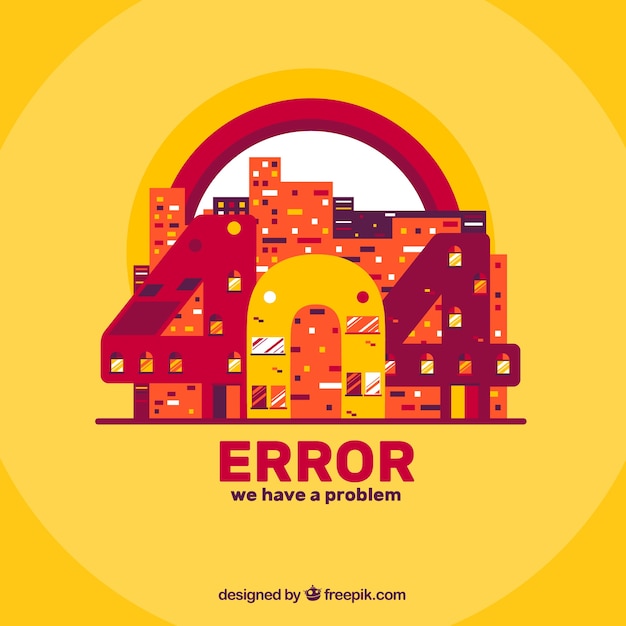 Free Vector 404 error web template in flat style