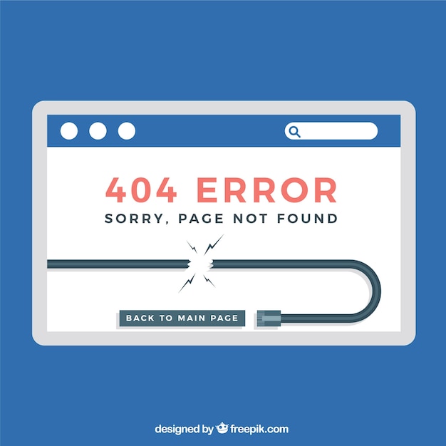 Free Vector 404 error webpage design