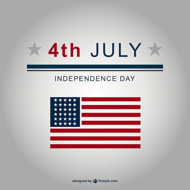 Free vector 4th of july background with usa flag