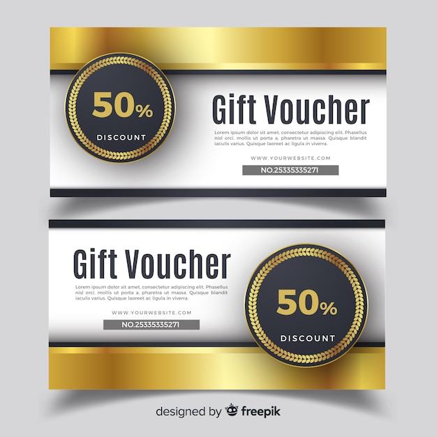 Free Vector 50% gift voucher