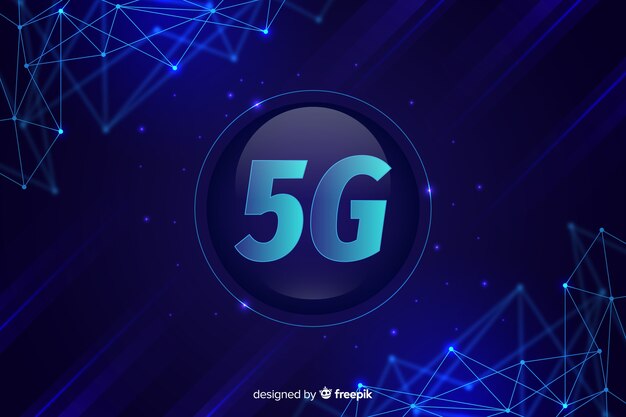 5g concept background with connected dots