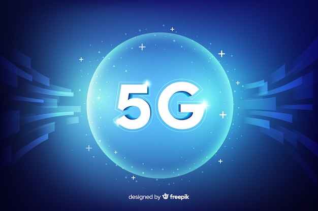 Free Vector 5g concept background