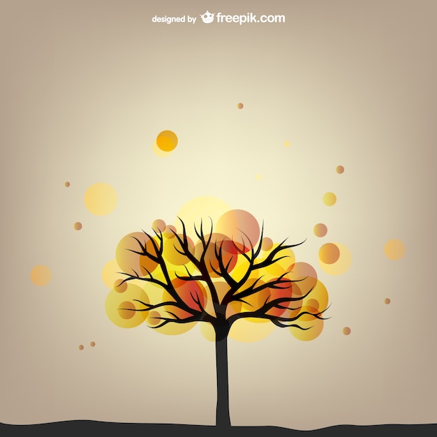 Free Vector abstract autumn tree