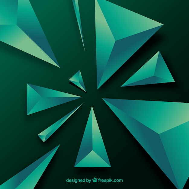 Free Vector abstract background with 3d triangles