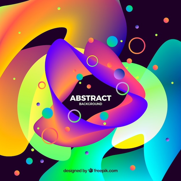 Free Vector abstract background with colorful waves