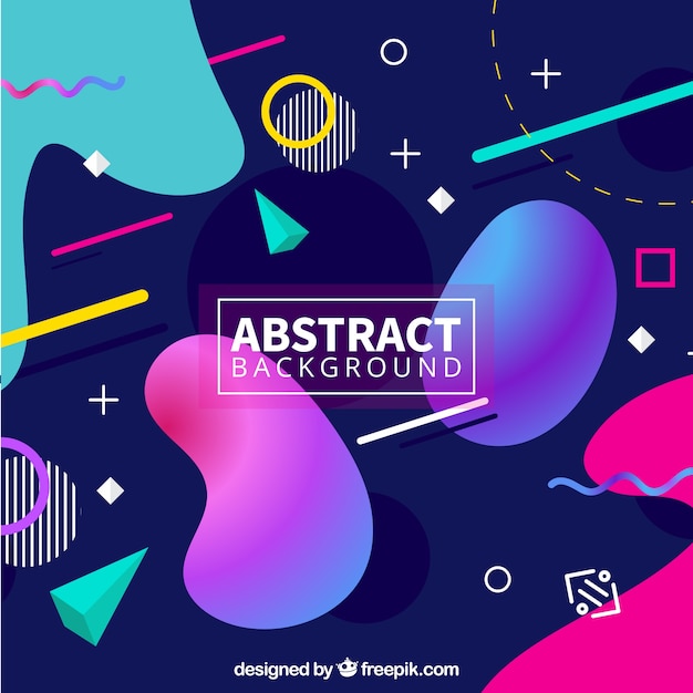 Free Vector abstract background with different shapes