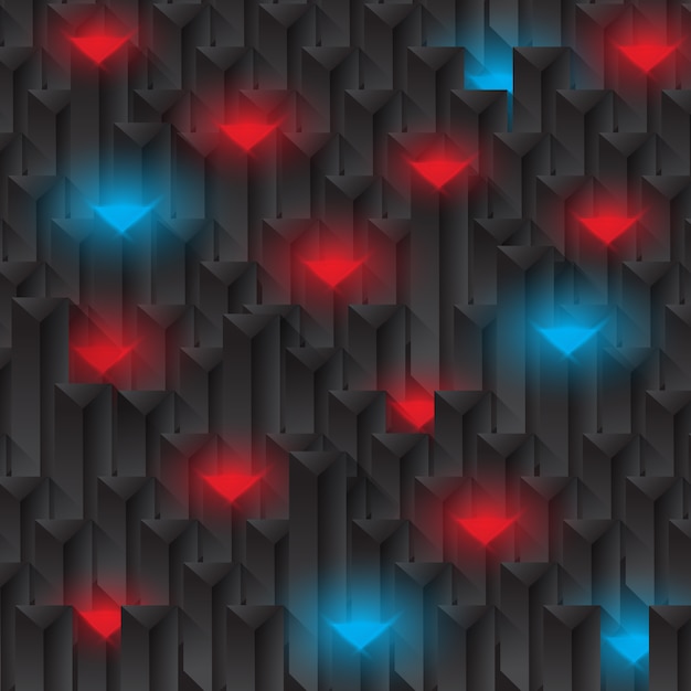 Free Vector abstract background with shiny blue and red lights