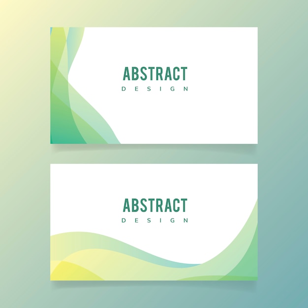 Free Vector abstract banner illustration set